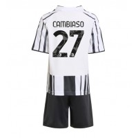 Juventus Andrea Cambiaso #27 Hjemmebanesæt Børn 2025-26 Kortærmet (+ Korte bukser)
